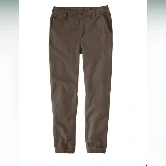 Carhartt Men's 38 (Fits 36) Flex Relaxed Fit Canvas Jogger Pants Gray (Shadow) - Picture 2 of 11